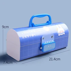 Large Capacity Cartoon Stationery High Quality School Gift Password Lock Stationery Box Multi-functional Children Pencil Case