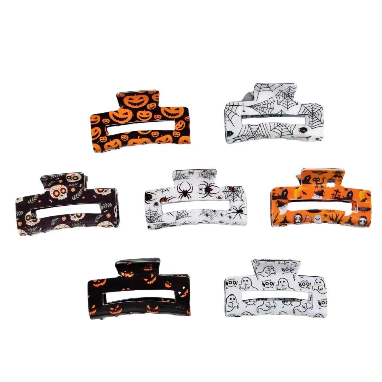 Spider Web Ghost Pumpkin Grimace Grab New Halloween Fun Fun Hair Clip