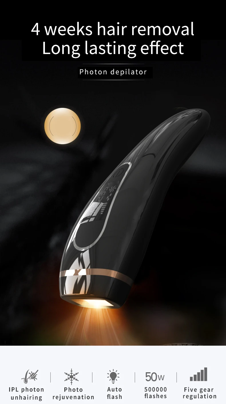 
Permanent Painless Hair Remover Machine For Women Home Use IPL Puls Light Laser Hair Removal Handheld Epilator Portable 