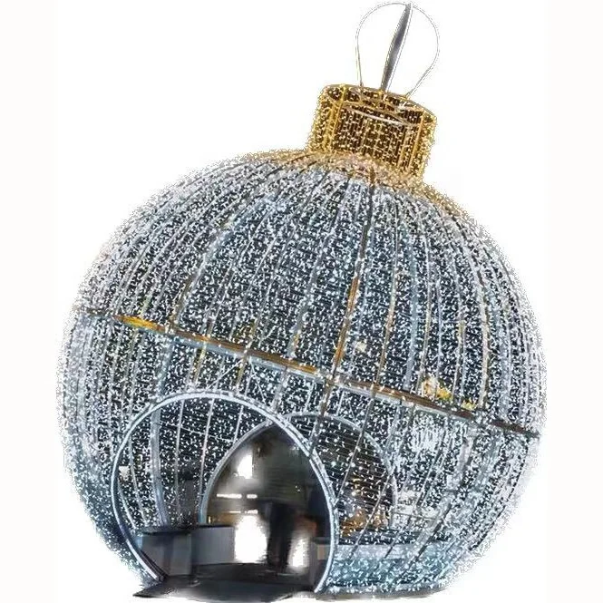 High quality IP65 led aluminum profile with rope lights string large christmas ornaments Bell arch door outdoor xmas decorations