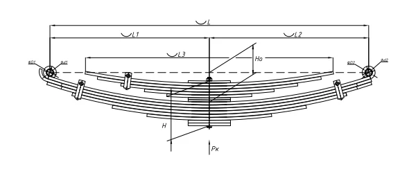 leaf spring Hino 500 heavy duty trailer truck leaf spring 48260