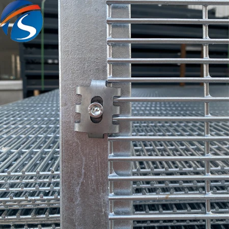 Galvanized clear view anti theft anti cut fence 358 anti climb high security welded wire mesh fence panels