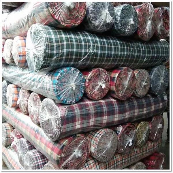
stock lot China manufacture factory plaid China textile supplier 100% cotton/cvc/tc check/yarn dyed shaoxing keqiao factory 