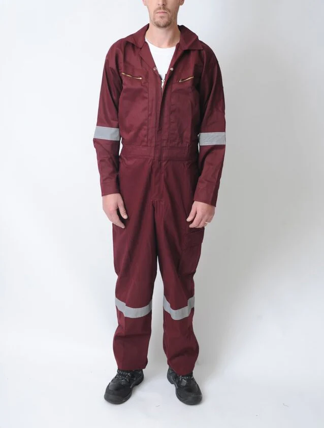 Men Reflective Zip Coverall Safety Boiler suit Farm Suit Bodysuit Loose size Romper Jumpsuit Buttons Front Costume
