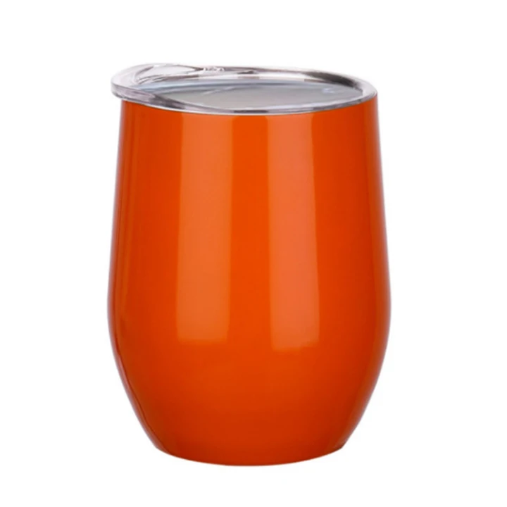 Wholesale 12oz  Egg shape Vacuum insulation double wall stainless steel coffee mugs water wine tumbler