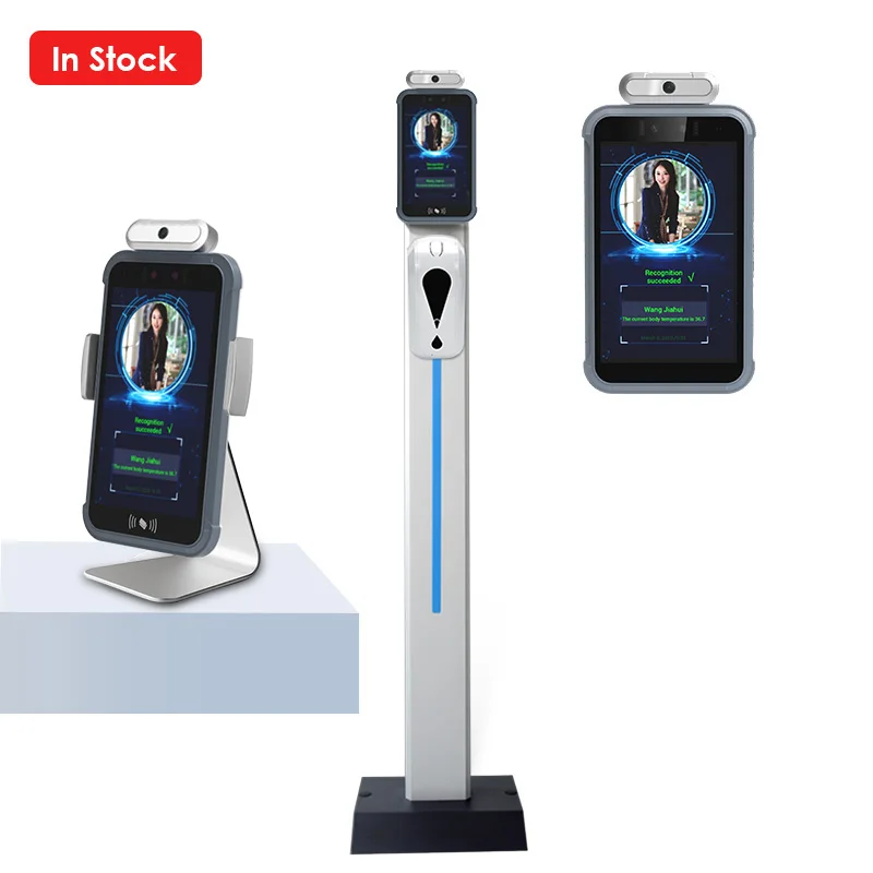 Walk Through Smart Body Thermometer Fever Detection Device Facial Recognition Security Camera AI Face Scan