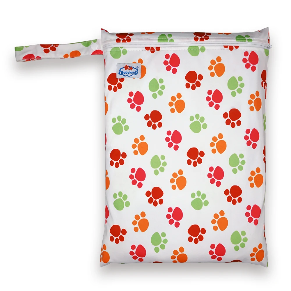 Babyland baby reusable waterproof multi-functional laundry zippered diaper bag  baby nappy wet bag