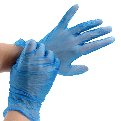 Disposable Vinyl Gloves Widely Used in life and working Blue PVC Gloves food grade Touch Screen color customized available