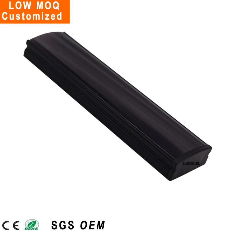 Stock Fast Delivery slim 3m white silvery black aluminium profile led for table lighting