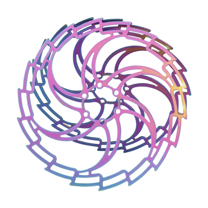 Hollow out ultra light color brake disc for mountain bike 160 / 180 / 203mm  six pin brake disc