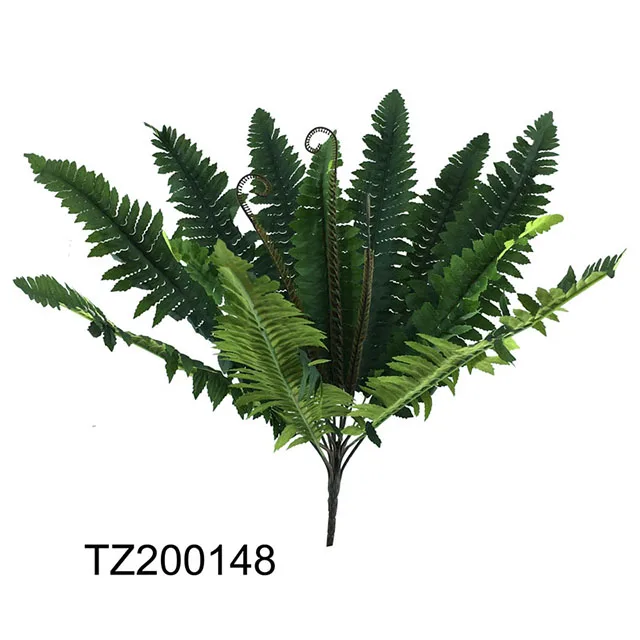 Artificial Plastic Green Palm Tree Tropical Leaves Decorations Green  leaf bouquet bunch for Home Hotel Wedding Hotel Deco