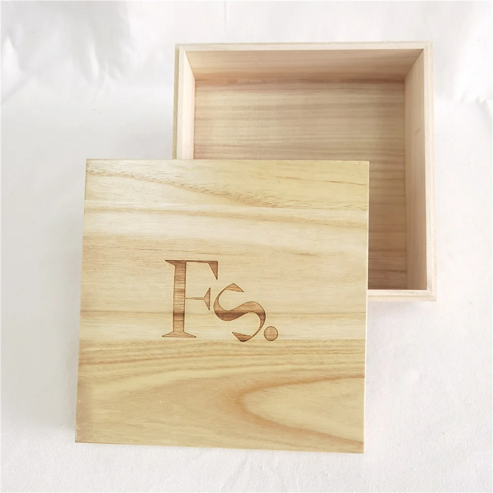 Chuanghua Customized Wood Box With Laser Print Wood Boxes For Gift Pack Wooden Jewelry Box Laser Engraved Gifts Wholesale