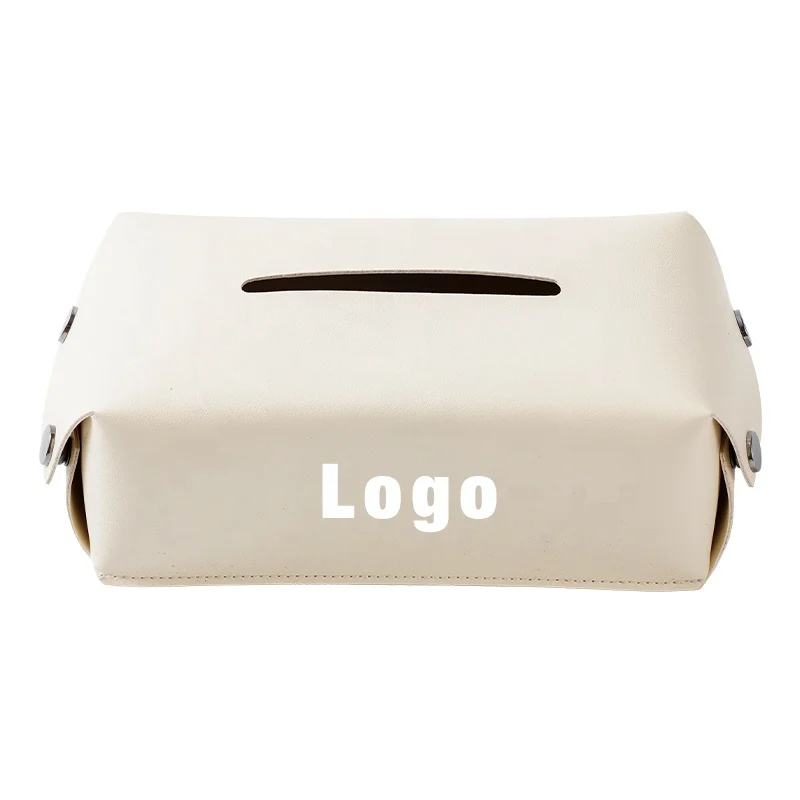 Premium PU Leather Tissue Box Decorative Car Backseat Armrest Box Tissue Holder