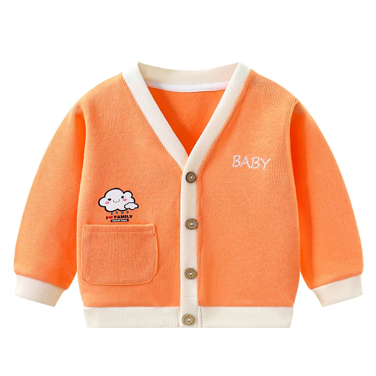 Autumn Warm Knitted Sweater Coat for Boys and Girls Fashionable Baby Sweater