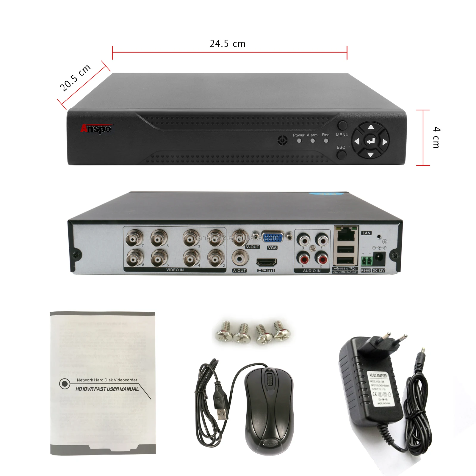 8-канальный цифровой видеорегистратор с разъемом BNC, 2 МП XVR 1080P 5 в 1, Коаксиальная камера DVR, AHD CVI TVI IP CVBS, видеорегистратор