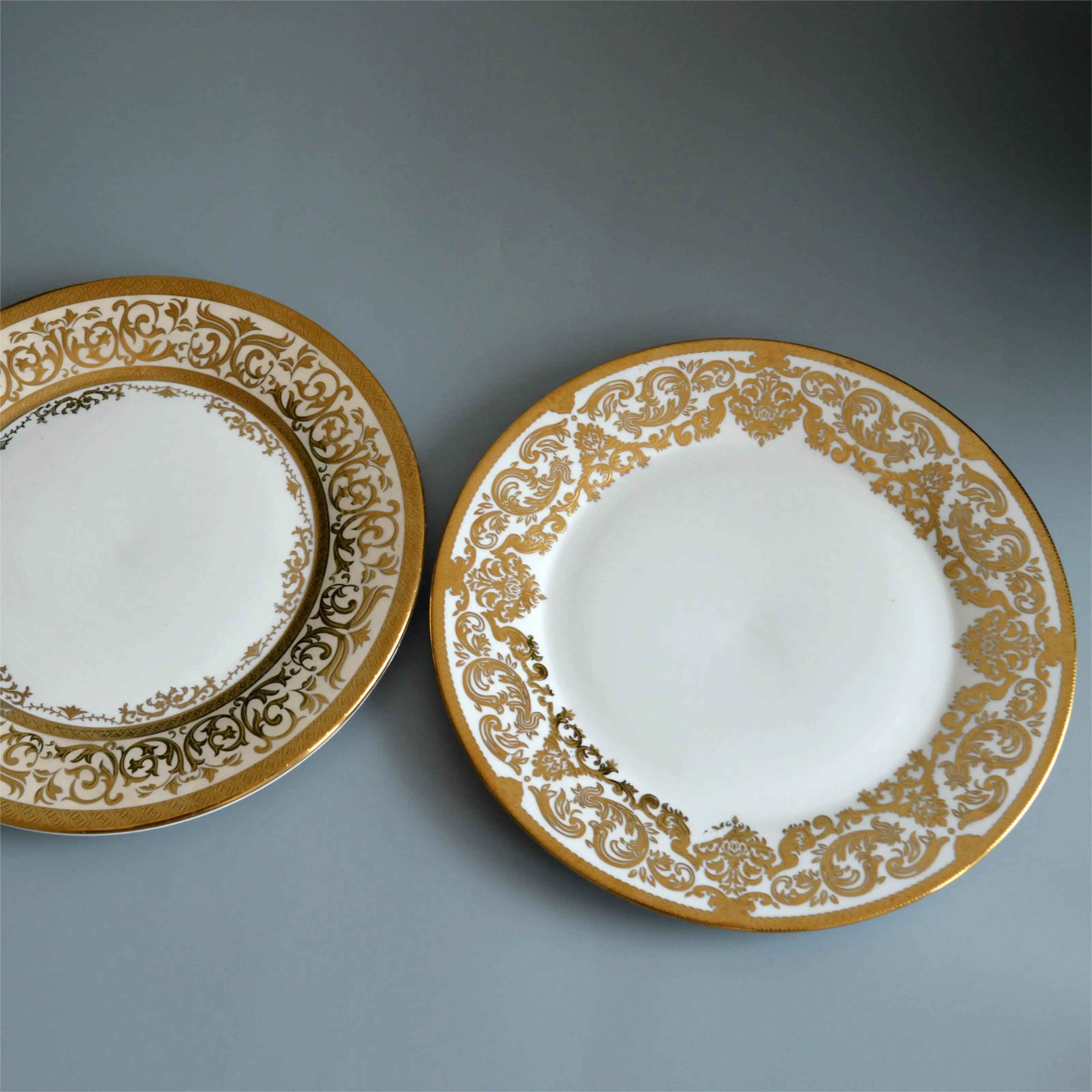 New luxury European, American, Italian, Russian and Arabic style bone china dinner plate