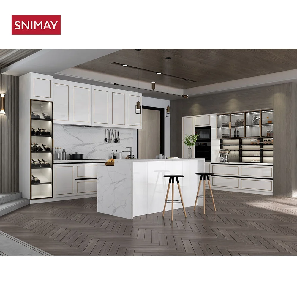 Snimay Built-in Wooden Furniture Clean Design Integrated Kitchen Cabinet