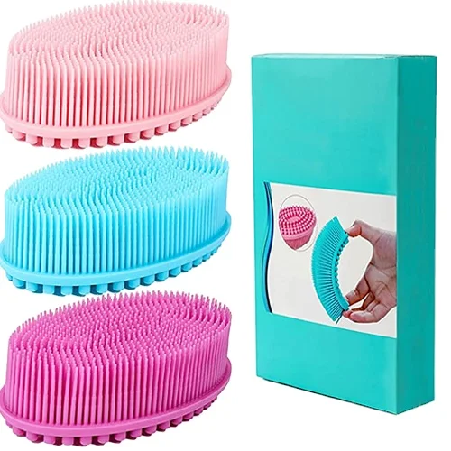 Силиконовая мягкая щетка для ванны задняя овальная подушка резиновая волос Массажная Детская