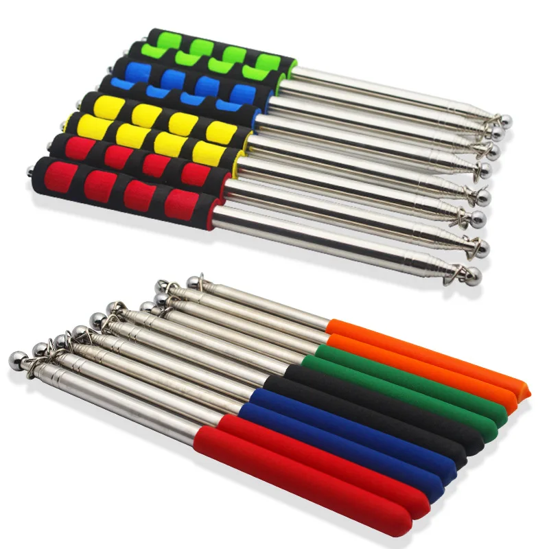 Retractable Stainless Steel Thickened Outdoor Handheld Leisure Entertainment Pole1.2m 1.6m 2m Flag Pole   Tour Guide Flag Pole