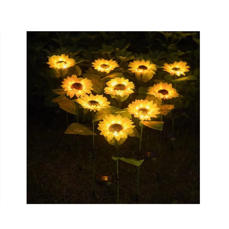 Outdoor Landscape Decorative Flower Lamps Solar LED Garden Sunflower Light