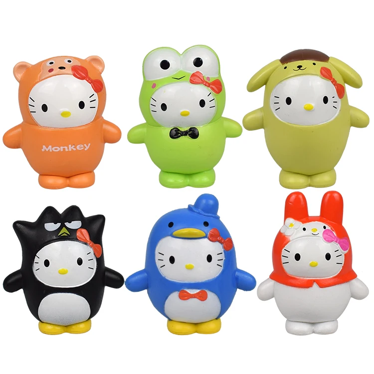 Топпер для торта 6 шт./компл. hello kitty ПВХ игрушка подарки или украшение торта на день рождения