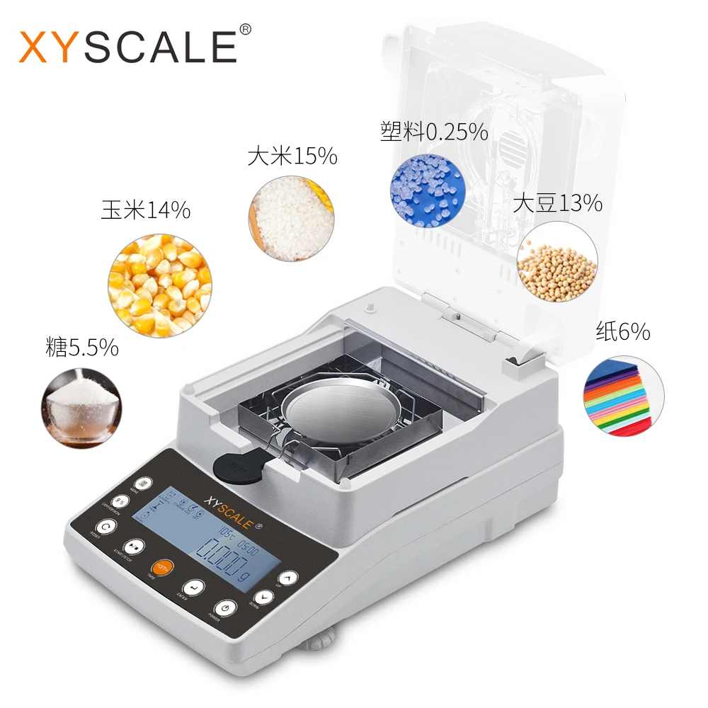 Moisture analyzer 110g 0.002g 2mg with LCD precision laboratory balance weighing electronic scale