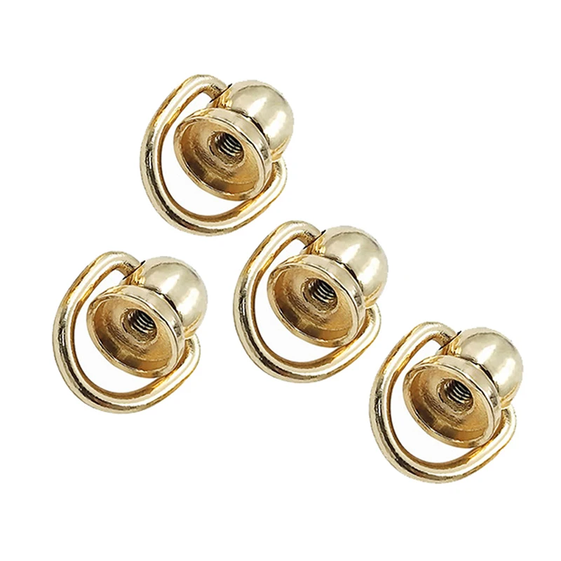 360 Degree Rotatable Ball Nipple Nail Studs with D Ring Post Head Studs Buttons With Screw For Bag