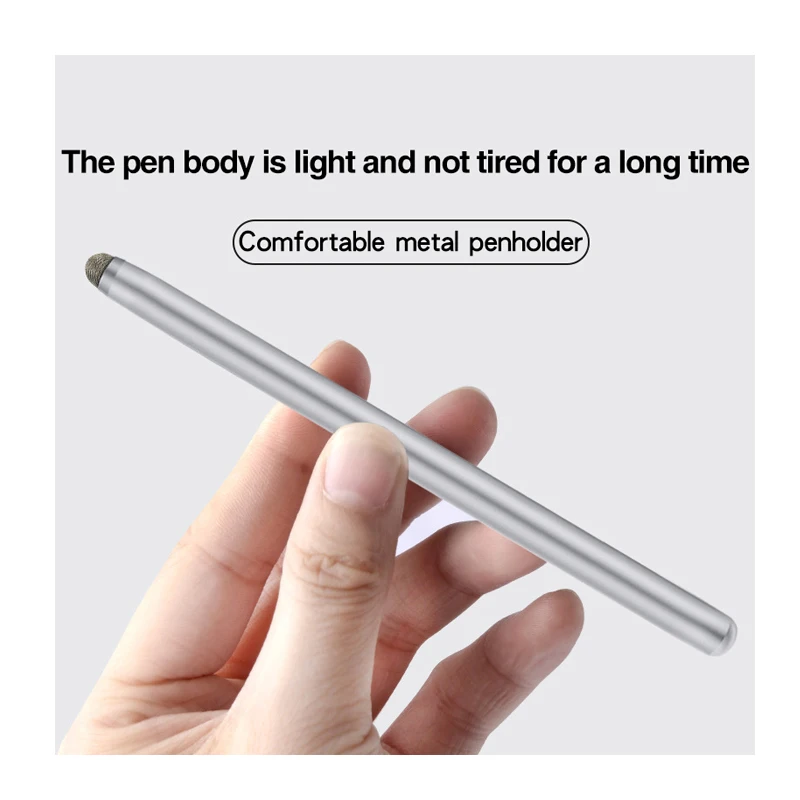 Умный емкостный карандаш для сенсорного экрана, новый алюминиевый планшет 2021 с тканью, рекламный Пользовательский логотип, металлический стилус