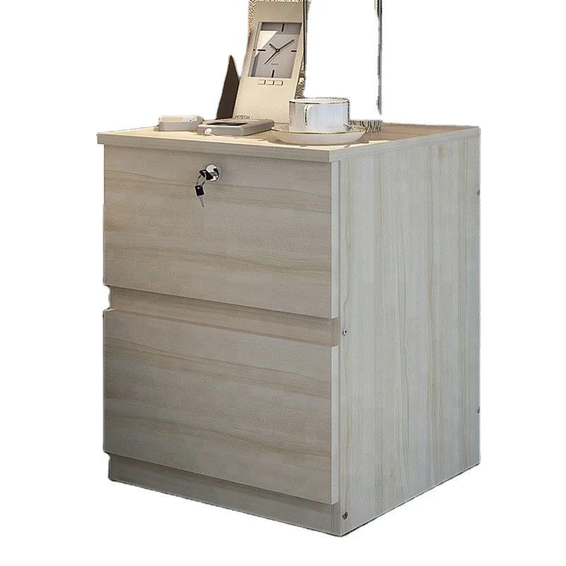 Bedside Table With Drawers & Doors Tall Nightstand Storage Cabinet For Bedroom Night Stand 2
