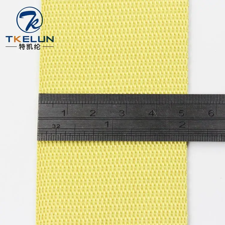 High Strength Aramid Fiber Webbing Meta Aramid Fiber Woven Tape Fabric Belt, Flame Retardent aramid Fireproof Safety Belt