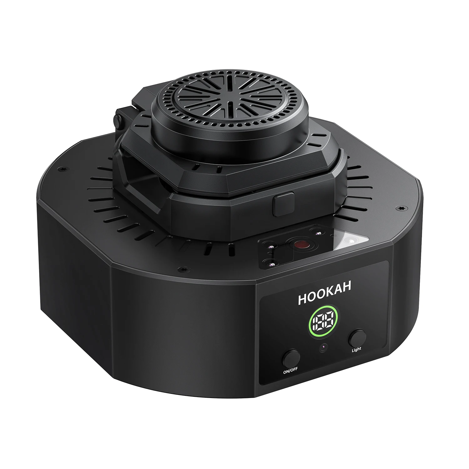 2024 Hot Sale Brand New Unique Design Aluminum Alloy Shisha Electronic with LED Light to Display the Status of Use Hookah Set