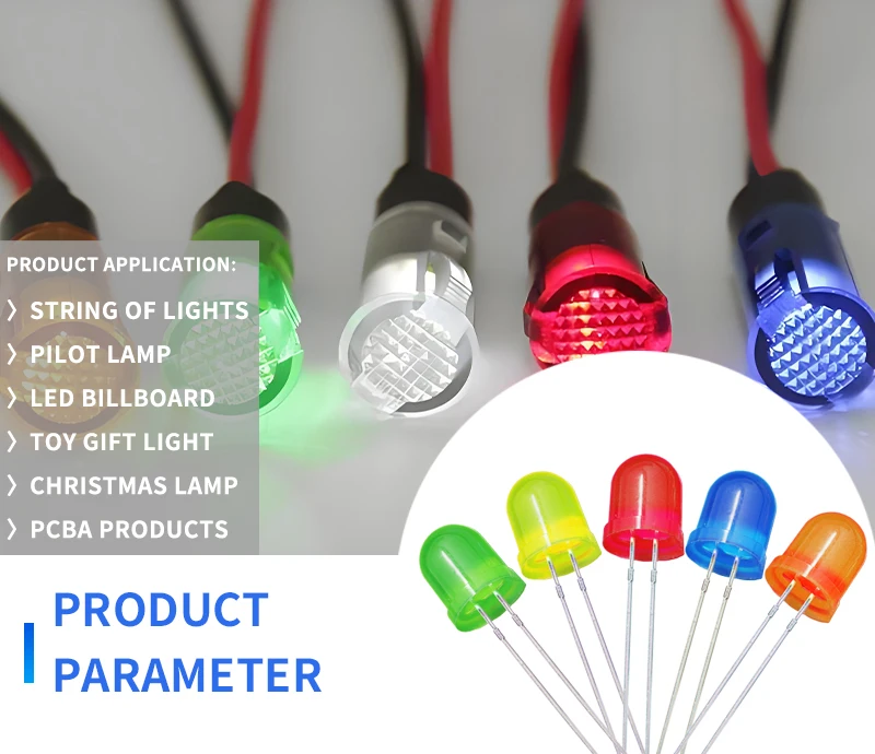 2mm 3mm 5mm 8mm 10mm White Red Green Blue Yellow UV LED Photo Through Hole Surface Mount Diodes Smd Lamp Led