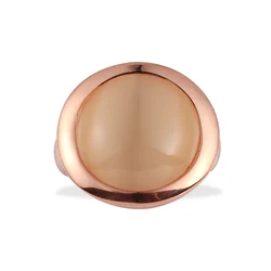 High quality handmade pure sterling silver oxidized style big cat eye stone men women ring