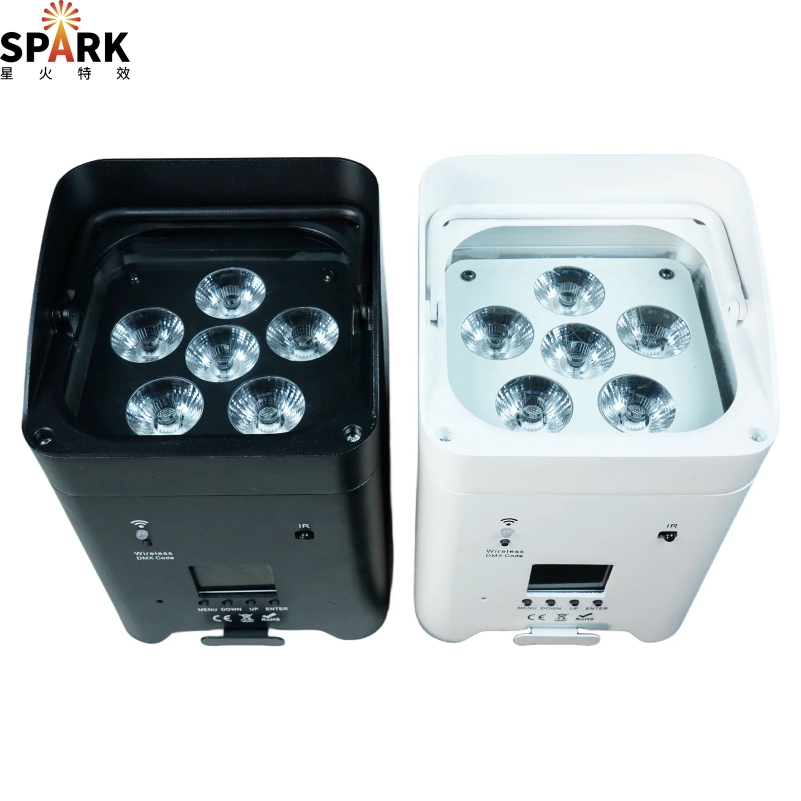 SP Wireless Control DMX 6*18W RGBWA UV 6in1 Battery Powered Uplight LED Par Light for Wedding DJ Party