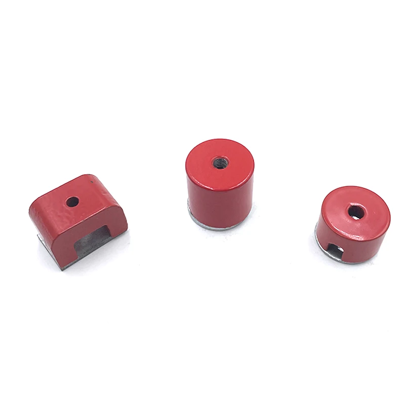 manufacture cast alnico 5 red pot horseshoe round magnet with keeper wholesale