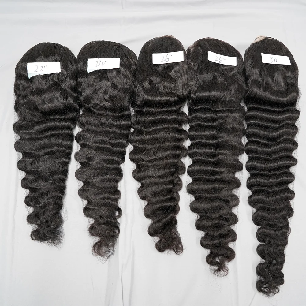 Raw Hair 13X4 Frontal Raw Cuticle Aligned Hair Glueless Wigs 4C Pre Plucked Vietnamese Raw Bone Straight Hair Wigs