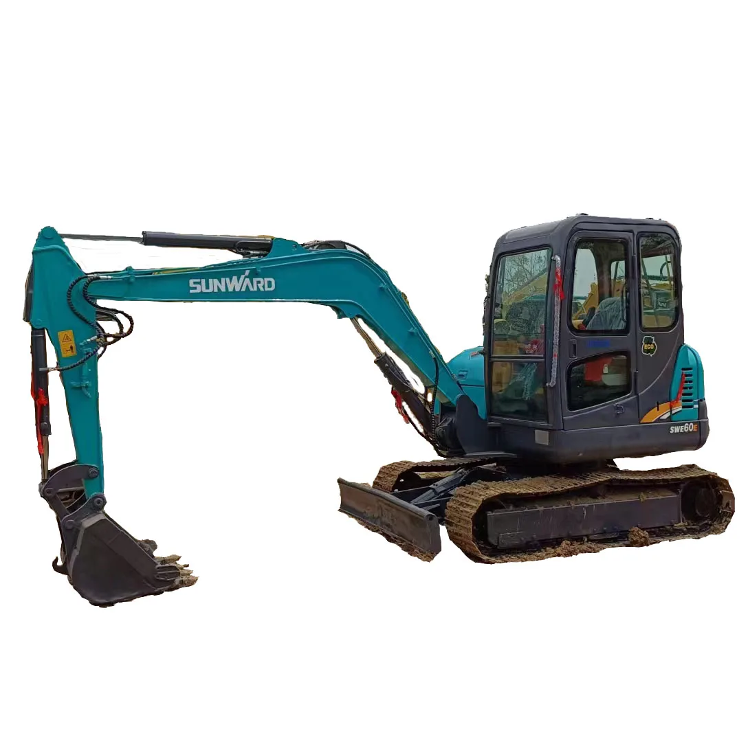 Sunward brand used SWE 60E 6ton Excavator hydraulic crawler backhoe second-hand mini digger machinery