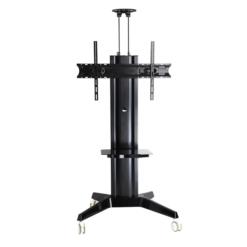 Rolling TV Stand TV Cart With Wheels Height Adjustable TV Lift for home