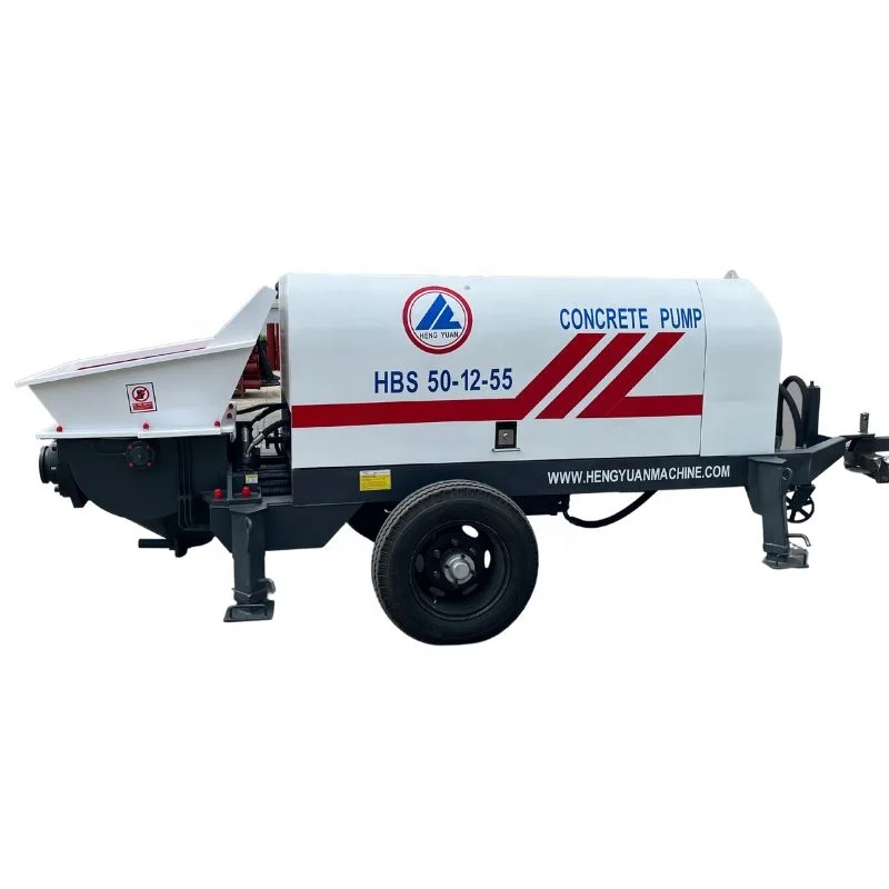electric motor drive HBS40 concrete pump 40m3/h high cost effective pump machine with Kawassaki hydraulic pump and 100m pipes