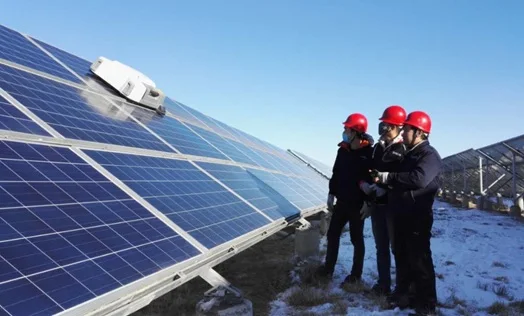 Trackless Intelligent PV Cleaning Robot Rotating Brush Photovoltaic Cleaning Machine Solar Panel Cleaning Robot Equipment