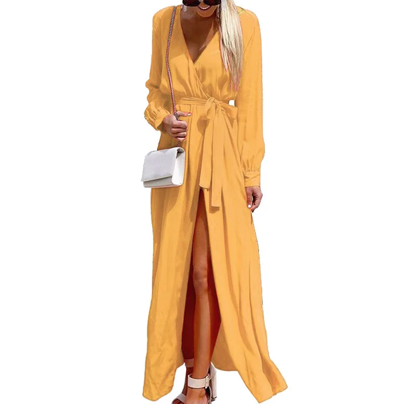 
Prered Fashion customized ladies chiffon ruffled long skirt ladies elegant summer casual dress 