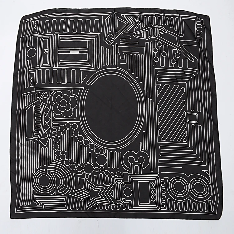 Женские модные туфли класса люкс в черно-белую полоску; Шелковый шарф черный минималистский шелковый шарф 70*70 Китая шелковые шарфы