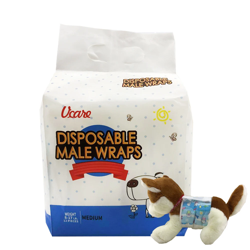 Dog Pet Diapers Wholesale Price Disposable Pet Cleaning & Grooming Products Scissors for Small Animals Magic Tape Sustainable