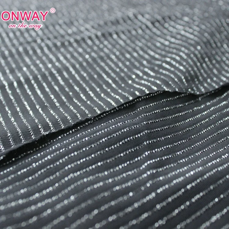 Shaoxing Onway New fashion custom made breathable 215gsm rayon rib knit fabric spandex for dress