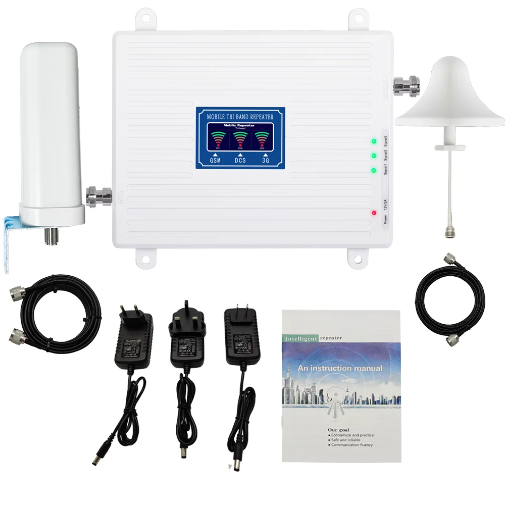 Полный комплект 2g 3g 4G 900 1800 2100 трехдиапазонный заводской самый доступный сетевой ретранслятор/усилитель сигнала мобильного телефона