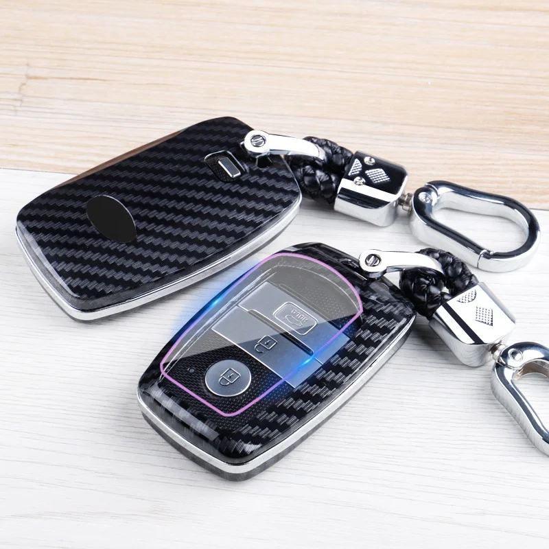 Wholesale Carbon Fiber Car Remote Key Protect Cover For Rio 2 3 4 K2 X Line Sportage 4 Cerato Ceed Optima Forte 2018 2019