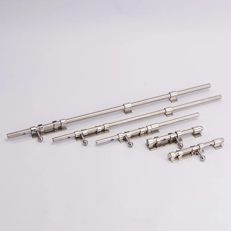 Top quality 12 inch 304 Steel tube12mm stainless steel thickened tower bolt wooden door Heavy Duty Door extended floor latch