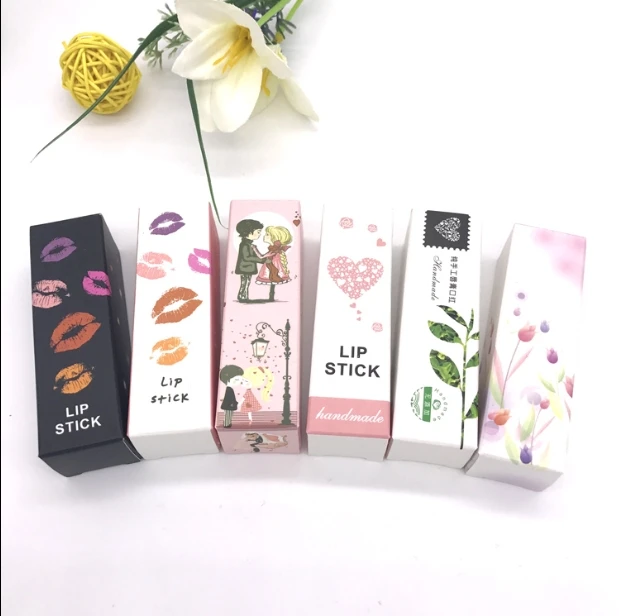 OEM ODM Luxury custom logo eco friendly small cosmetic beauty lip stick gloss tube paper boxes packaging