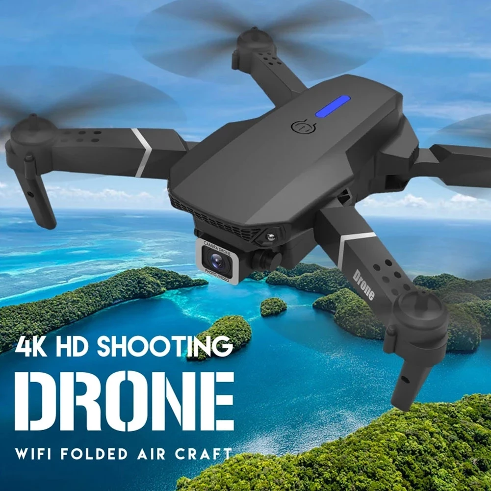 E88 Pro Wifi Transmission Fpv Mini Drone Follow Me Rc Quadcopter Drohn Drone De Course Droness 4K Profesional 10Km