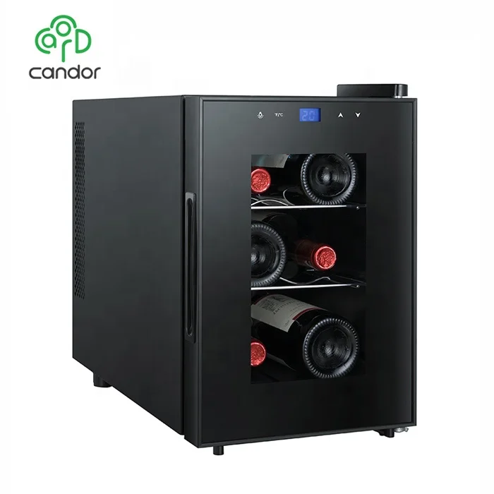 Home Appliances Semi-conductor Mini Wine Cooler Cellar / Wine Display Fridge with Glass Door